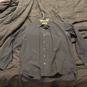 Burberry Black Long-Sleeve Button-Up Shirt